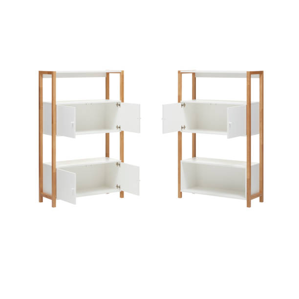 istock Modern wooden cabinet isolated on white background with clipping path 1445489138