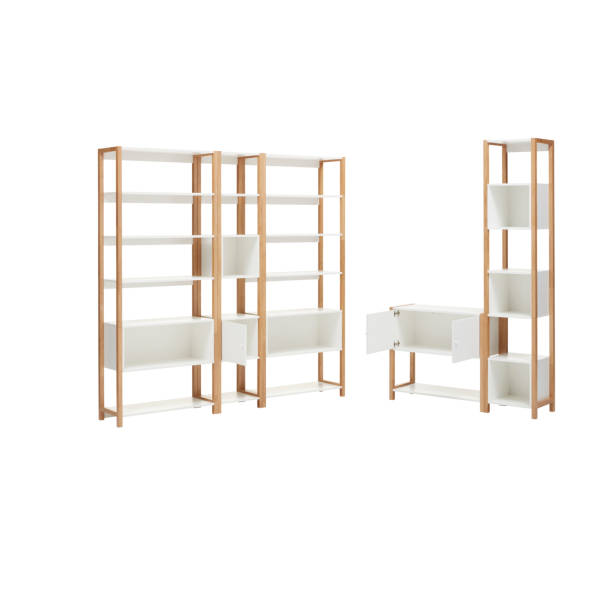 istock Modern wooden cabinet isolated on white background with clipping path 1445489143