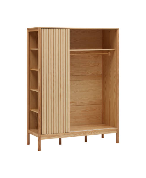 istock Modern wooden cabinet isolated on white background with clipping path 1445489165