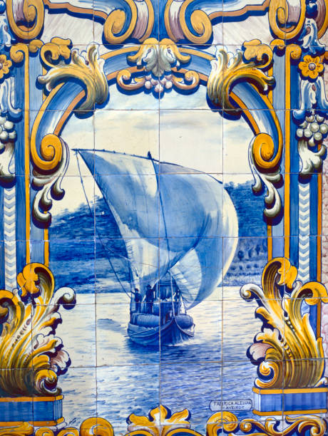 istock Azulejos at railway station of Pinhao 1445489985
