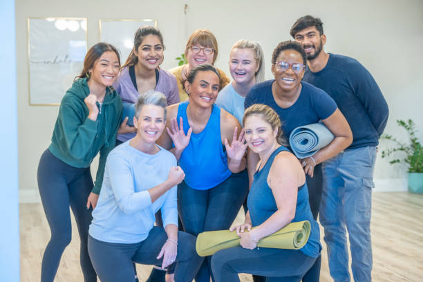 istock Adult Yoga Class Portrait 1445490533