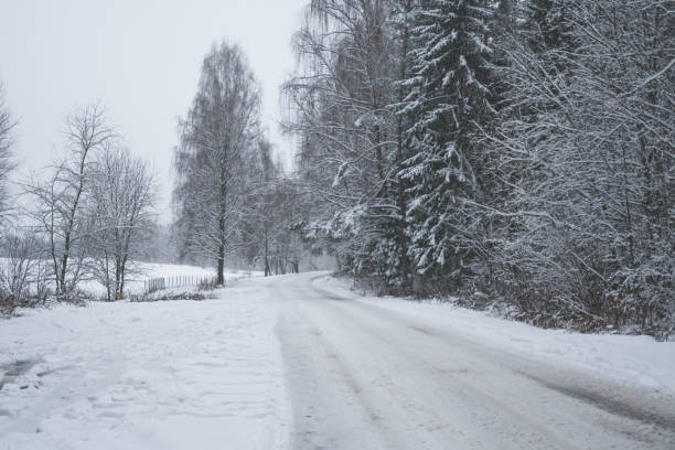istock snowy road without cars 1445491380