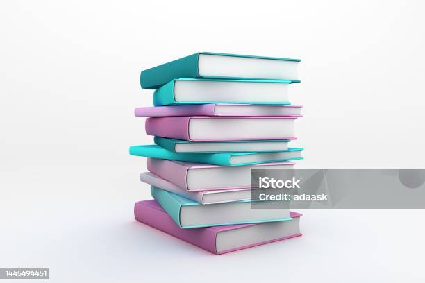 3d Colored Books Stock Photo - Download Image Now - Abstract, Art, Art Product