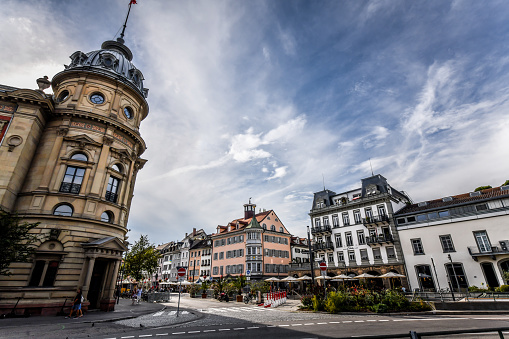 In October 2020, tourists could admire the beautiful architecture of the Chamber of Commerce in Lille in North of France