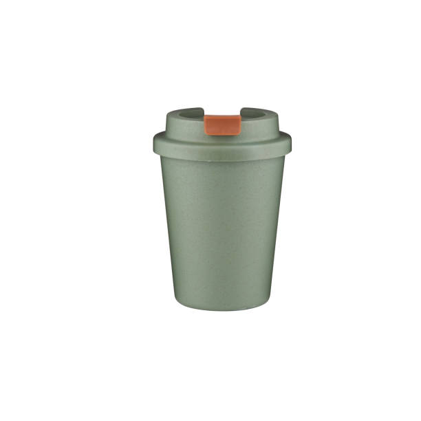 istock Empty plastic coffee mugs with lids isolated on white background with clipping path 1445498351