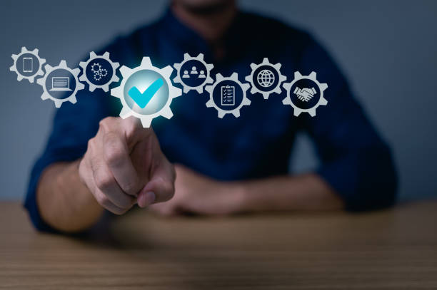 istock Standard Quality Control Certification Assurance Guarantee Internet Business Technology Concept. 1445499572