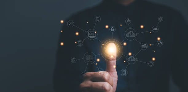 istock Digital transformation change management, internet of things. new technology bigdata and business process strategy, automate operation, customer service management, cloud computing, smart industry 1445499599