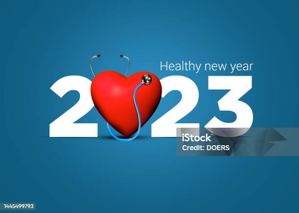 2023 New Year Healthcare Concept Stock Photo - Download Image Now - 2023, Healthy Lifestyle, New Year