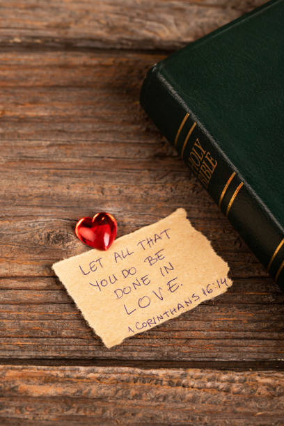 istock Handwritten Bible quote 1445503175