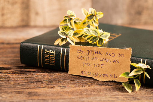 Handwritten Bible quote
