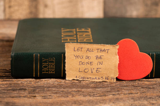 istock Handwritten Bible quote 1445503277