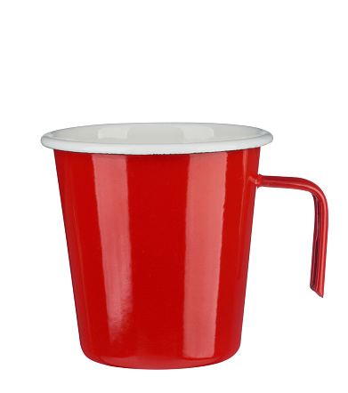 Realistic cup on white background.