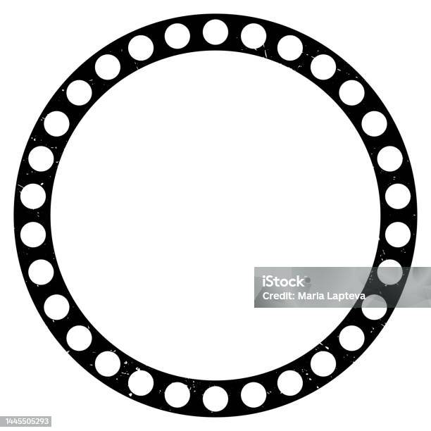 Rounded Frame Pattern Vintage Round Frame With Patterns Circular Frames On A White Background ...