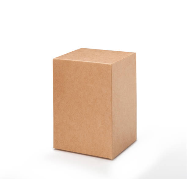 istock Brown blank paper box isolated on white background, clipping path 1445509662