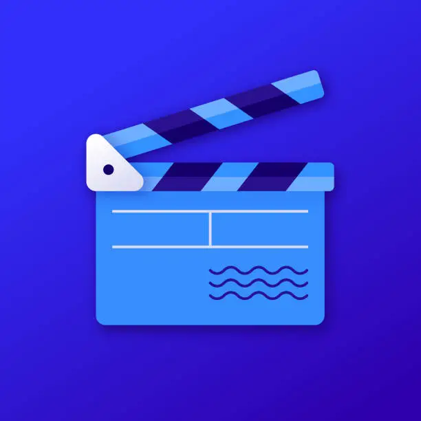 Vector illustration of Film Movie Clapperboard