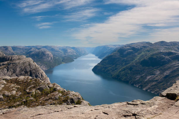 View at Lysefjord from Preikestolen Norway