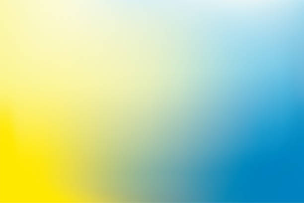 illustrations, cliparts, dessins animés et icônes de arrière-plan abstrait bleu-jaune défocalisé - yellow blue image computer graphic