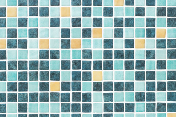 istock mosaic tile in green, blue and yellow colours. background 1445522182