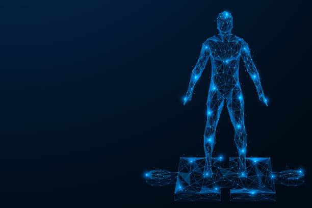 istock Man stands on a piece of the puzzle. 1445522503