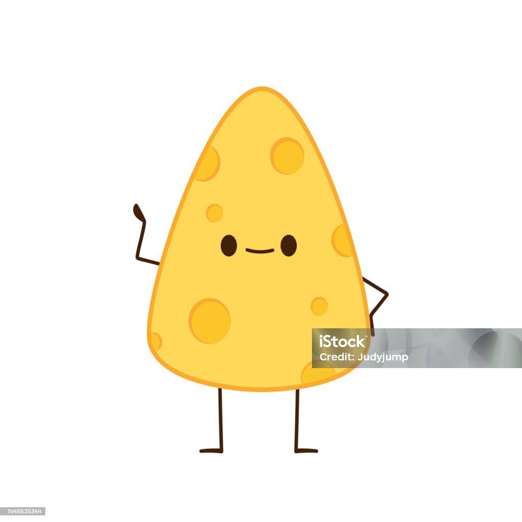 Cheese Character Vector Cheese Character Design Cheese On White Background Symbol Mascot Stock ...