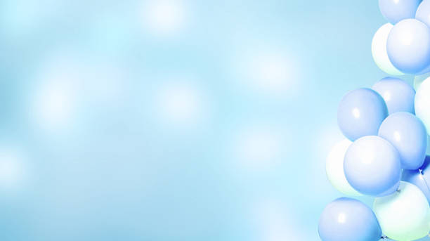 istock beautiful soft background with blue and white ballons 1445528268