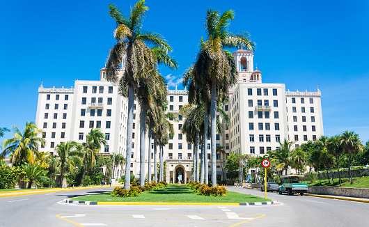 The Hotel Nacional de Cuba is a historic Spanish eclectic style hotel in Havana, Cuba, opened in 1930. Located on the sea front of Vedado district, it stands on Taganana Hill, offering commanding views of the sea and the city.