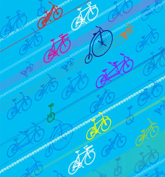 Vector illustration of Bike_pattern