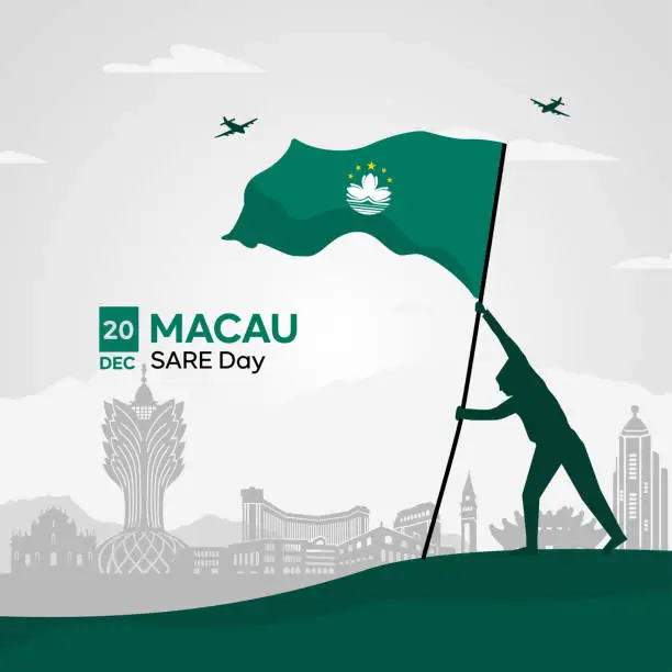 Vector illustration of Macau Republic Day Illustration Design