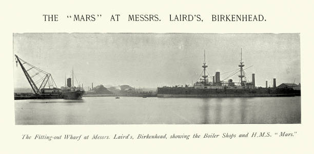 istock HMS Mars at Fitting out wharf Laird Brothers shipyard, Birkenhead, History Royal Navy shipbuilding, 19th Century 1445540860