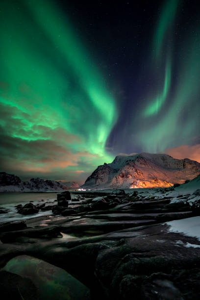 istock Aurora borealis over Lofoten, Norway 1445550490