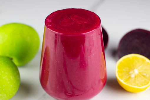 tasty and healthy beet apple carrot smoothie