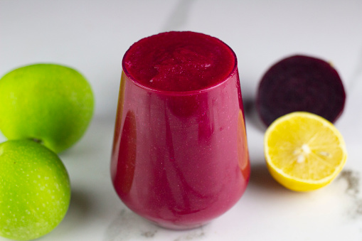 tasty and healthy beet apple carrot smoothie