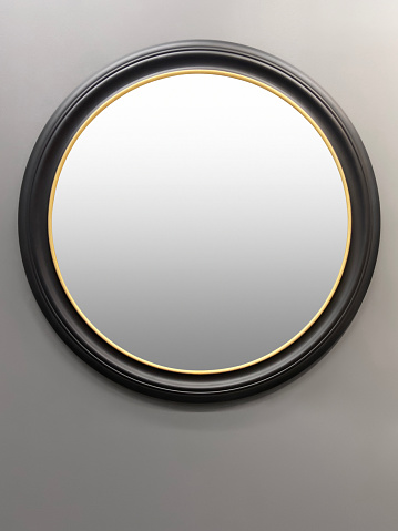Mirror hanging on the wall (Frame with Clipping Path)