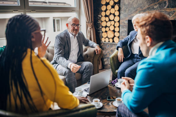 istock Business people on coffee break 1445555615