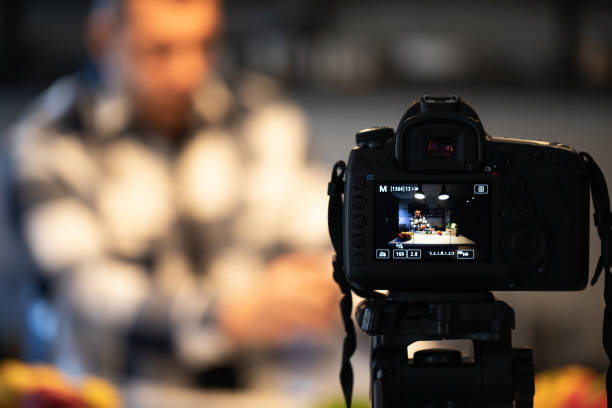 istock Recording a video at home, while preparing food in the kitchen 1445558735
