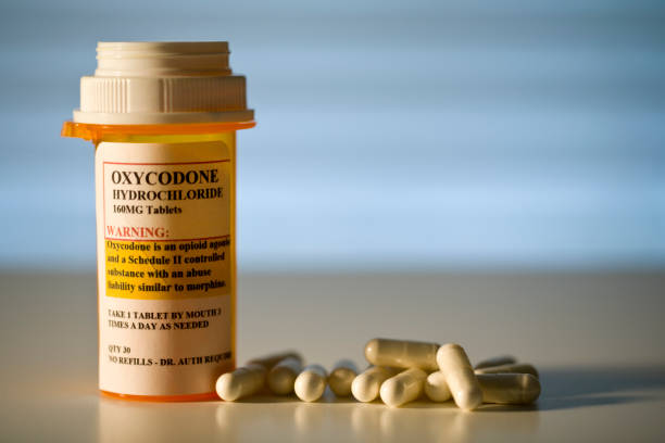 危険な処方オピオイド薬、オキシコドン - crime medicine narcotic rx ストックフォトと画像