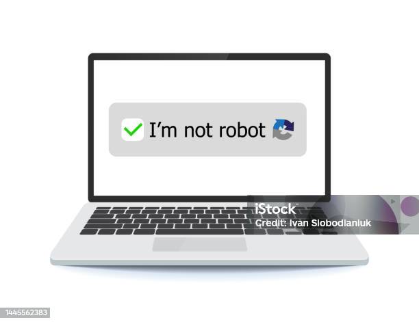 Im Not A Robot Check At Work On A Laptop Captcha Im Not A Robot ...