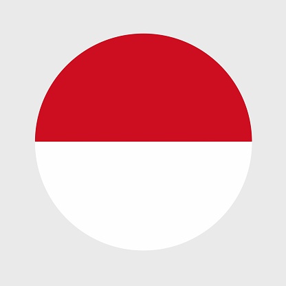 Official national flag in button icon shaped
