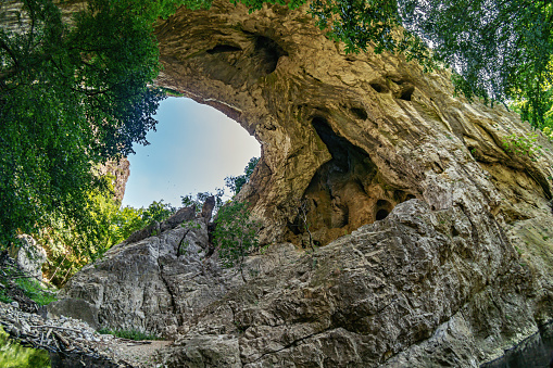 Prerasts of Vratna or Vratna Gates are three natural stone bridges on the Miroc mountain in Serbia