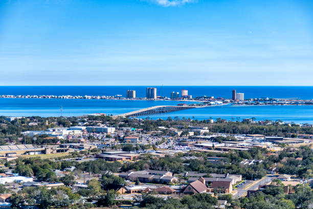 istock Pensacola Beach From Gulf Breeze 1445571150
