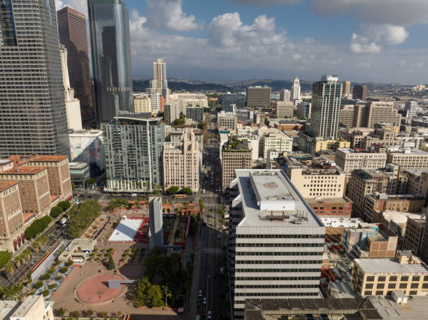 istock Bird's Eye View of Pershing Square in Downtown LA 1445573153