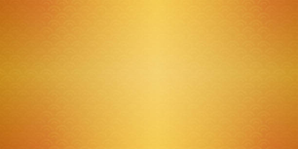 istock Golden blue ocean wave background image.　Background illustration for New Year's cards . 1445583162