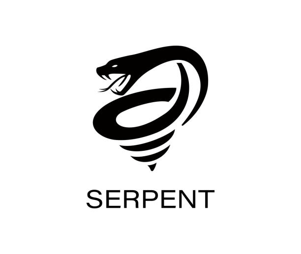 ilustrações, clipart, desenhos animados e ícones de ilustração stock creative serpent design - víbora