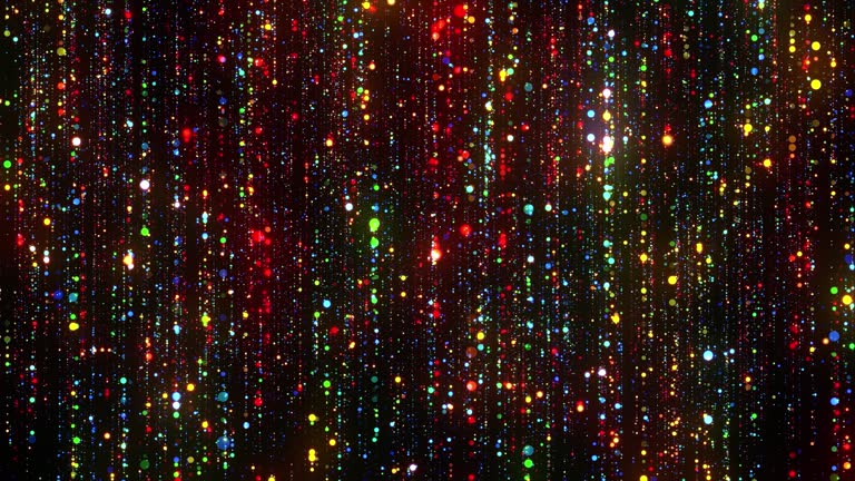 Colorful Particle Rain Christmas 4K Background