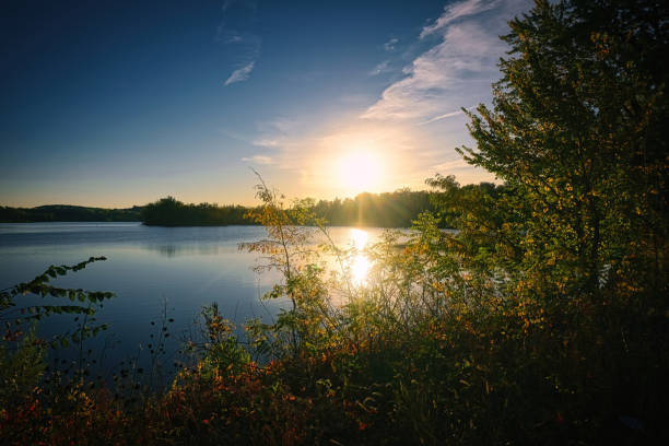 istock Autumn morning by the lake 1445596815