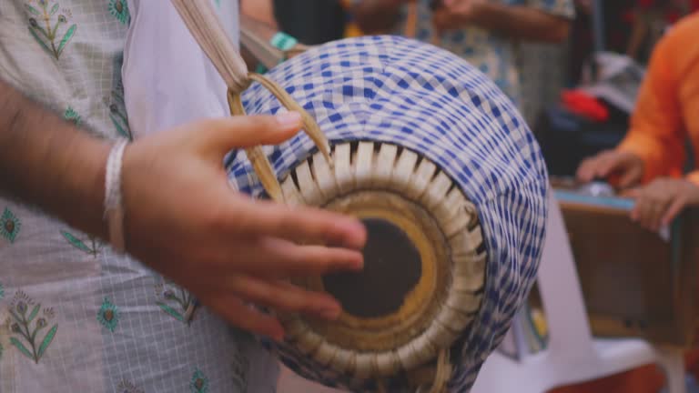 Traditional musician perform folk music