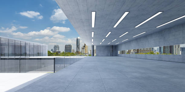 istock Modern glass wall commercial buildings exterior 1445612043