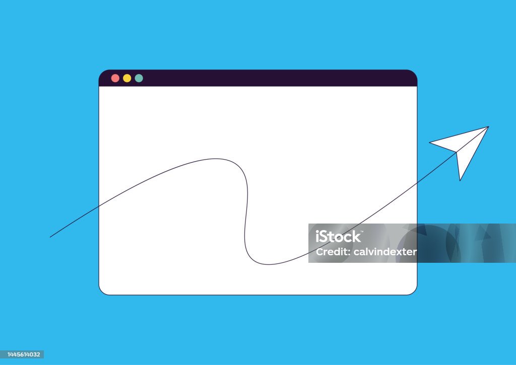Browser Paper Web Browser Paper Airplane Stock Illustration - Download Image Now ...