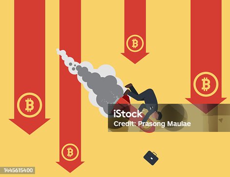 istock Bitcoin and cryptocurrency are going down. 1445615400
