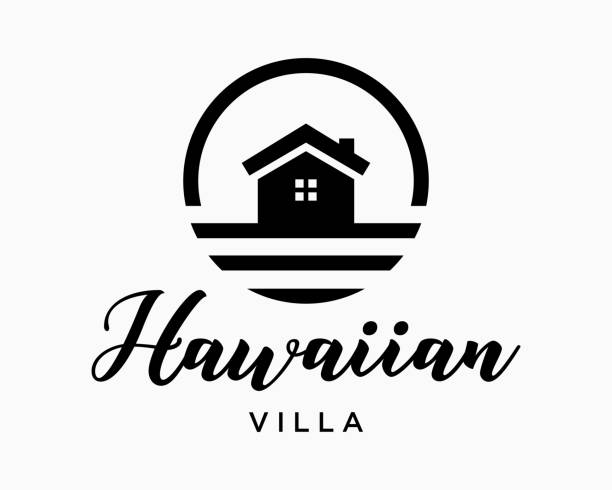 Set Property Villa Motel Hotel Hostel Lodging Vacation Tour Ocean Beach Beautiful Natural Brand Identity Design Vector